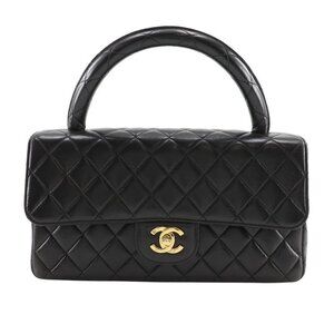 CHANEL Parent-child bag Parents only Handbag Matelasse One handle black